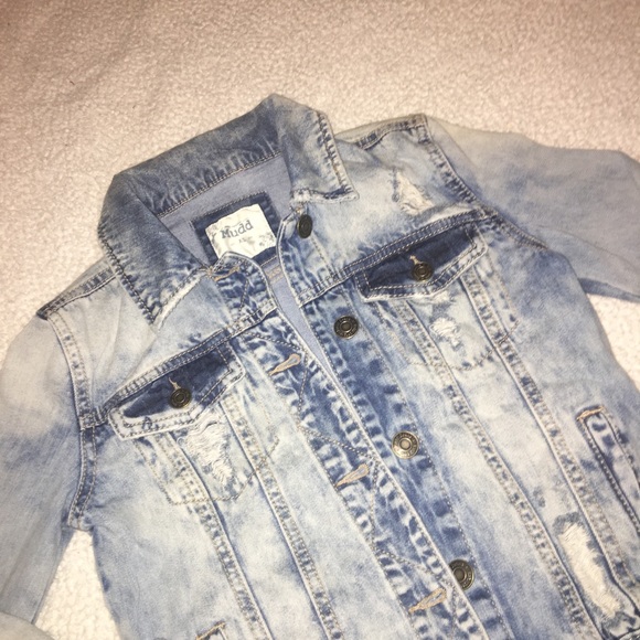Mudd Distressed Denim Jacket - Picture 4 of 6
